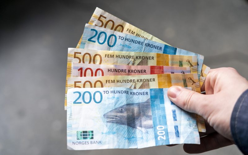Trondheim 20210205. 
Illustrasjonsbilde av norske kronesedler. Penger, sedler, mynter.
Foto: Gorm Kallestad / NTB